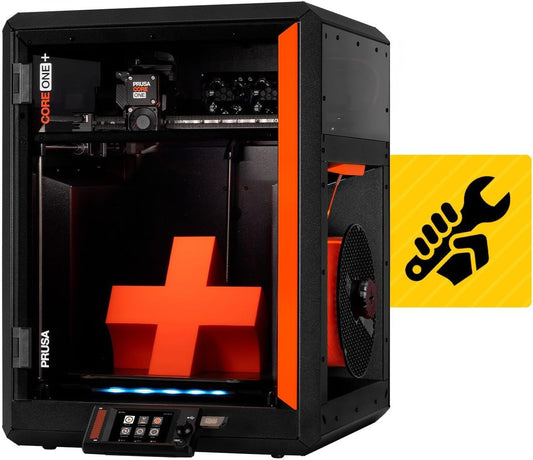 ORIGINAL PRUSA Drukarki 3D – 25 × 22 × 27 cm, Czarny/Pomarańczowy, CORE One+ Full DIY Zestaw do budowania (kompletnie ), CoreXY drukarka 3D