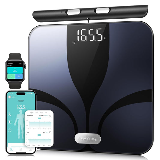 Cyfrowe POSTURE, 180 kg, Czarny – Bluetooth, Balance, Balance Pese Intelligent Person