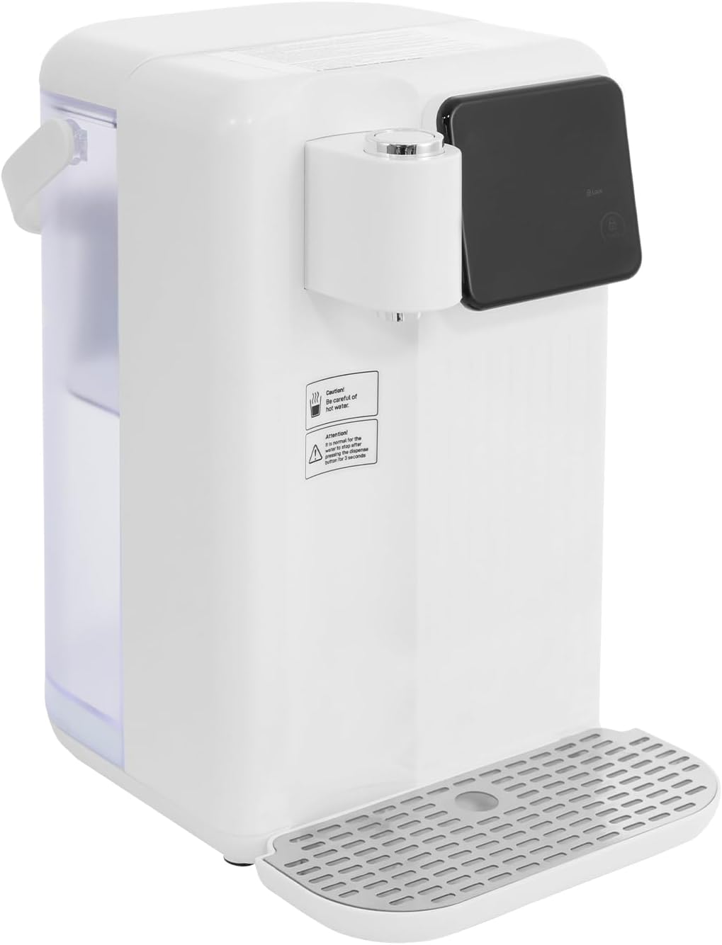 Biknltio Dystrybutor gorącej wody – 5 cm, 3 l, 220 V, Biały – oświetlenie LED, Dystrybutor, 19 x 24 x 29, nowoczesny – szybki dozownik ciepłej wody