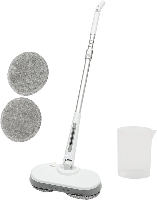 OUBUBY Mokre i suche mokre, 350 ml, 7.4 V – 65 dB, Brązowy, elektryczny czyszczący podłogi, drewno – do podłóg z drewna twardego