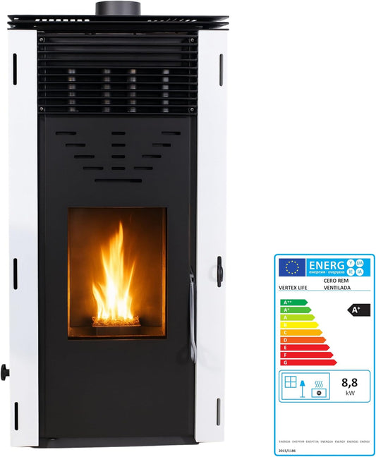 Ogrzewanie granulowane EIDER BIOMASA, 11 kW, 15 kg – Przezroczysty, Naczynie kuchenne, EIDER 200m3, samodzielny – pojemność 15 kg, BIOMASA 11 Kw