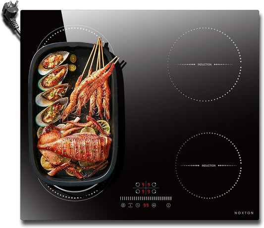 Płyta indukcyjna NOXTON, kuchenka indukcyjna, 220 V – 60 cm, 3500 W, Czarny, płyta grzewcza – 220 V- 240 V, do gotowania