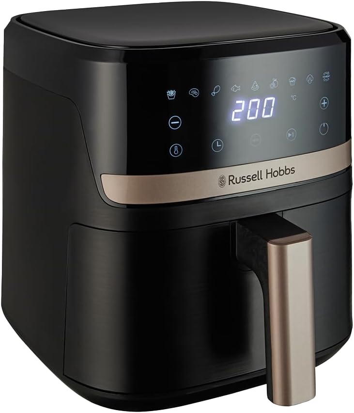 Russell Hobbs Frytkownica beztłuszczowa, air fryer – 4.3 l, Biały, funkcja grilla, Dishwash – dotyk, grill, tłumik, Air frytkownica Rapid Air 4.3 l