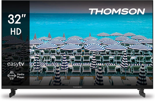 Telewizor Smart TV Thomson, DVB-T/T2/C/S/S2, 32 Cale – Czarny, oświetlenie LED, USB, pilot zdalnego sterowania – Telewizor 32 Cale (81 cm) HD Easy TV