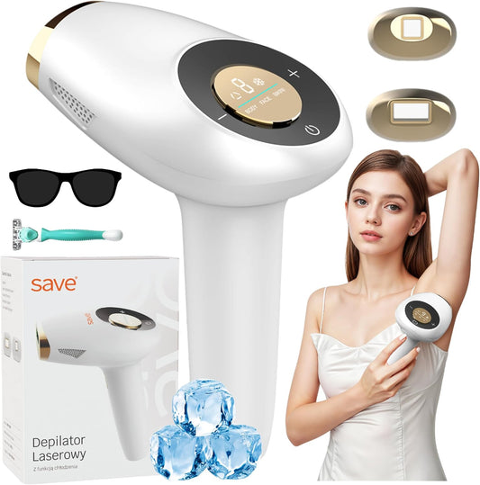 Depilatory IPL Save, Czarny, depilator IPL, urządzenie do usuwania włosów IPL – elektryczne urządzenie do usuwania włosów dla kobiet, 5 poziomów