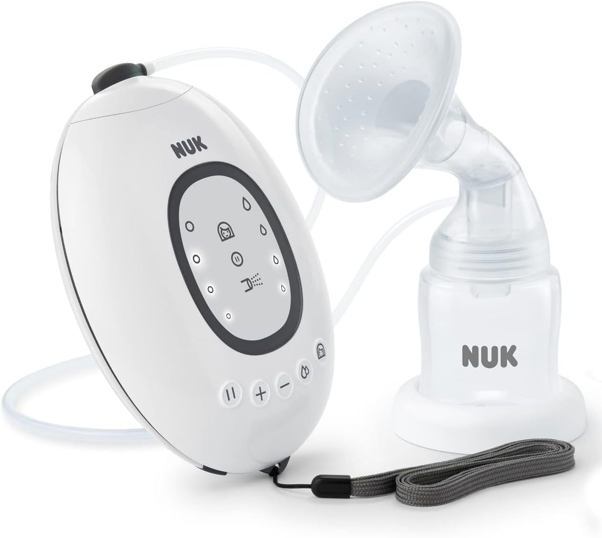 Laktatory NUK, 150 ml, Czarny – oświetlenie LED, Pompa do mleka, pompa do karmienia piersią