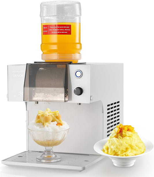 VEVOR Ekspres do kawy, 8 l, 40 kg – Srebrny, stal nierdzewna, kg / 24 kostkarka do lodu, duży zbiornik – do piekarni Desert kg/24