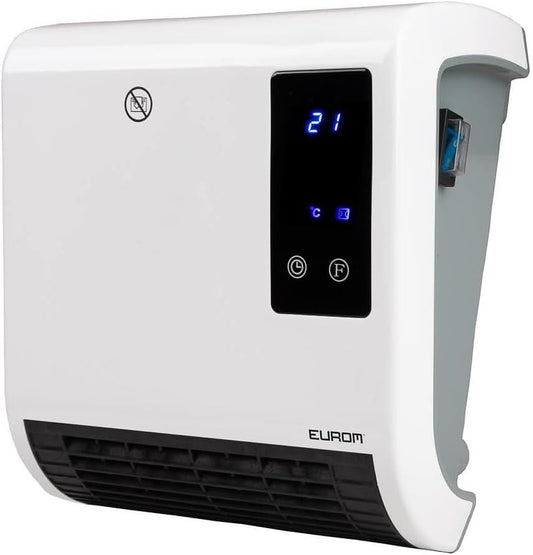 Eurom Grzejniki wlotowe, 2000R, 2000 W, 17 x 26 x 28 cm – Czarny, Ogrzewanie, dmuchawa grzewcza Sani Fanheat 2000 W