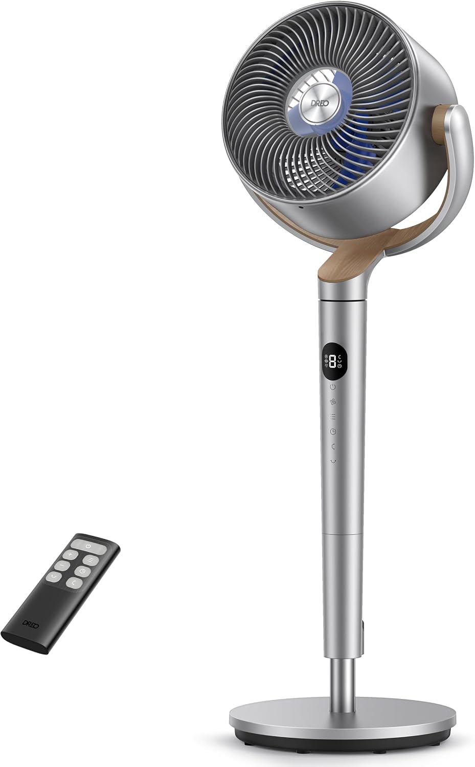 DREO Wentylator stojący, 24M, 102 CM – 23 dB, Biały, Wentylator, 1200 m3 / h – oscylacja wszechkierunkowa 120 ° / 120 °, cisza