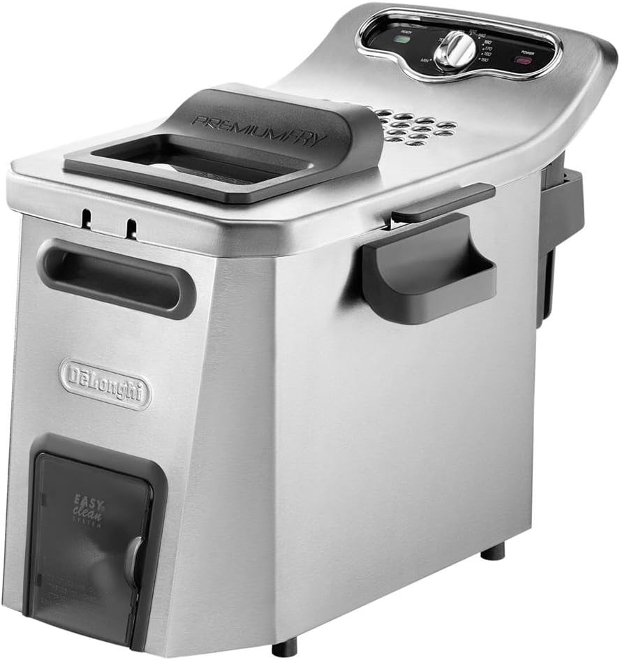 De'Longhi Frytkownica, F44532CZ, 5 l – Srebrny, metal, Od 'Longhi F44532CZ Fryuse 5 l