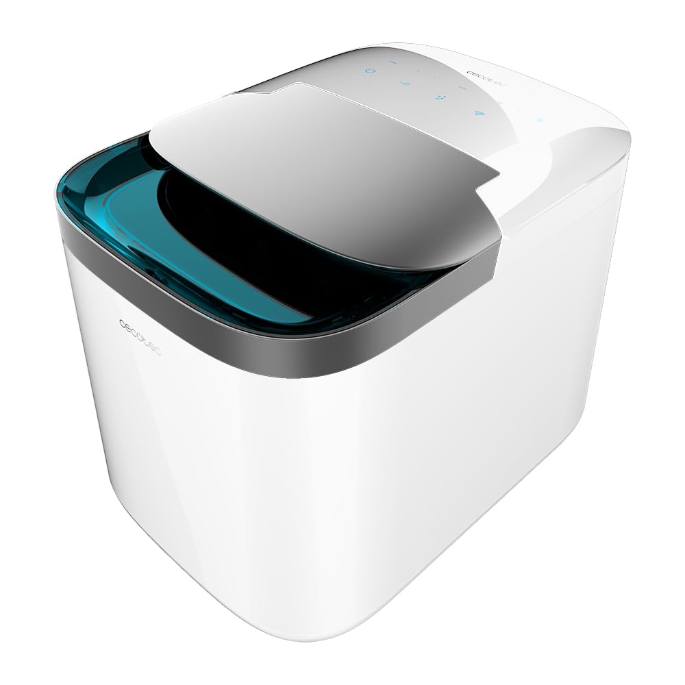 Kostkarki do lodu Cecotec – 150 W, 15 kg, Biały, Wi-Fi – samoczyszczenie, Maszyna do wytwarzania lodu Chillin' Ice 1500. 150 W